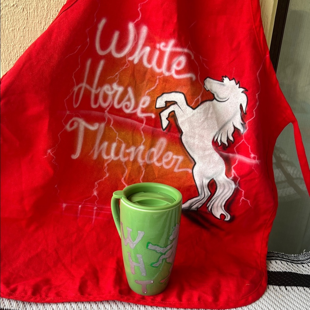 # 0652 + Green 16 0z 473 ml WHT Green Travel Mug